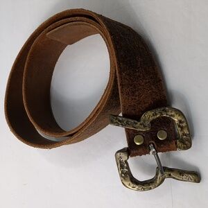 Flash & Partners Distressed Leather Belt Made in Italy Size 32